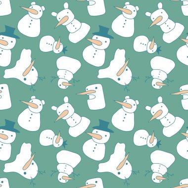 Noel kardan adam kardan adam desenli ambalaj kağıdı ve çocuk giysileri baskısı ve yeni yıl ambalajı ve şenlikli aksesuarlar ve kumaşlar. Yüksek kaliteli illüstrasyon