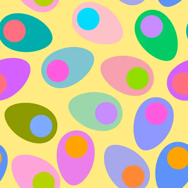 Easter Eggs Seamless Pattern Wrapping Paper Fabrics Kids Clothes Print — Stock Photo, Image