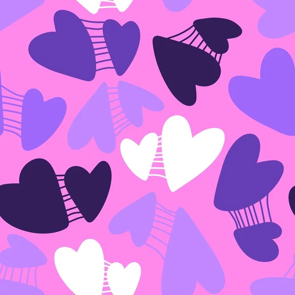 San Valentino Cuori Senza Soluzione Continuità Modello Amore Cartone Animato — Foto Stock