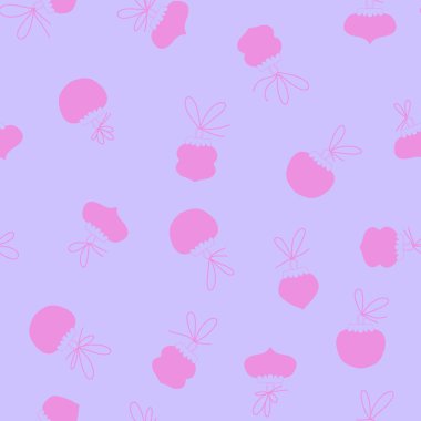 Noel ağacı desensiz çizgi film oyuncakları ambalaj kağıtları, kumaşlar ve çocuk giysileri baskısı, şenlikli aksesuarlar ve kış ambalajları için. Yüksek kaliteli illüstrasyon