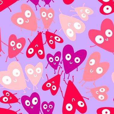 Sevgililer Günü karikatürleri kağıt, kumaş, çocuk giysisi baskısı, kutlama paketi ve doğum günü aksesuarları için kusursuz bir çizgi film modeli. Yüksek kaliteli illüstrasyon