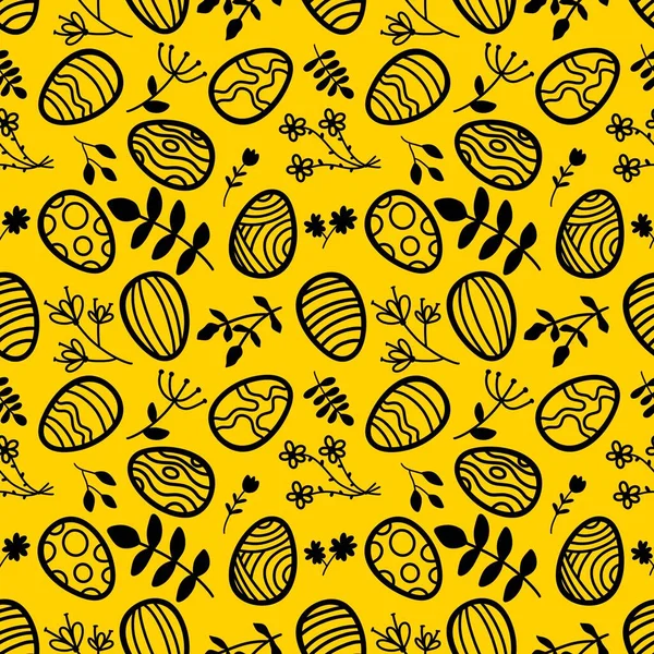 Пасхальные Яйца Бесшовные Мультяшные Полоски Рисунок Горошек Тканей Оберточной Бумаги — стоковое фото