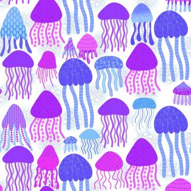 Yaz karikatüründeki hayvanlar kumaşlar, tekstil ve ambalaj kağıtları ve çocuk giysileri baskılar ve mayo giyer. Yüksek kaliteli illüstrasyon