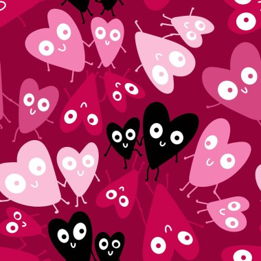 Sevgililer Günü karikatürleri kağıt, kumaş, çocuk giysisi baskısı, kutlama paketi ve doğum günü aksesuarları için kusursuz bir çizgi film modeli. Yüksek kaliteli illüstrasyon