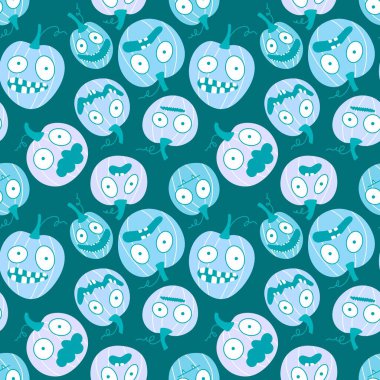 Sonbahar sebze hasadı kusursuz Cadılar Bayramı balkabağı deseni ambalaj kağıdı, kumaş ve çocuk giysileri baskısı ve mutfak ve bayram ambalajı ve moda tekstili. Yüksek kaliteli illüstrasyon