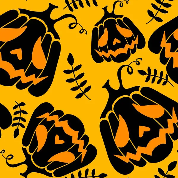 Halloween Szörnyek Zökkenőmentes Sütőtök Minta Őszi Csomagolópapír Szövetek Gyerekek Ruhák — Stock Fotó