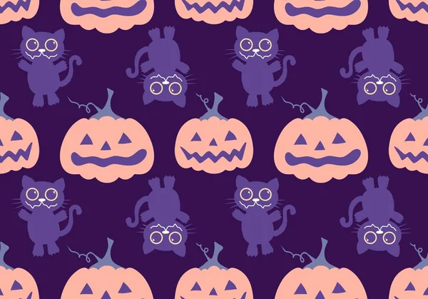 Halloween Automne Récolte Saison Citrouilles Modèle Pour Papier Emballage Vêtements — Photo