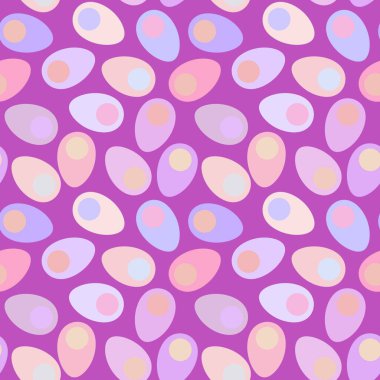 Paskalya yumurtaları kağıt, kumaş, çocuk giysileri, tekstil ürünleri, şenlik ambalajları ve restoran aksesuarları için kusursuz desen. Yüksek kaliteli illüstrasyon