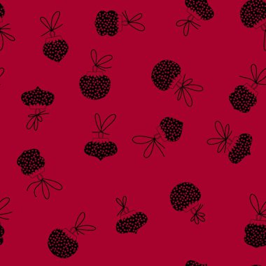 Noel ağacı desensiz çizgi film oyuncakları ambalaj kağıtları, kumaşlar ve çocuk giysileri baskısı, şenlikli aksesuarlar ve kış ambalajları için. Yüksek kaliteli illüstrasyon