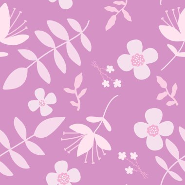 Çiçeksiz çiçek desenleri kumaşlar ve çarşaflar ve ambalaj kağıtları ve çocuk giysileri, tekstil ve sonbahar ambalajları ve bahar aksesuarları. Yüksek kaliteli illüstrasyon