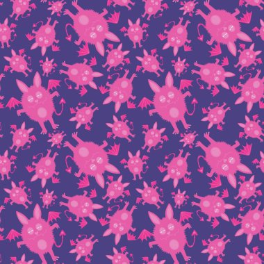 Cadılar Bayramı çizgi filmlerinde yarasa desenleri ambalaj kağıtları ve kumaşlar ve çocuk kıyafetleri baskısı ve şenlik ambalajı ve moda tekstil ve aksesuarları. Yüksek kaliteli illüstrasyon