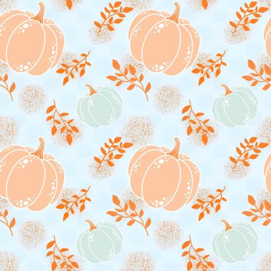 Sonbahar hasadı sebzesiz balkabağı deseni ambalaj kağıdı, kumaş ve çarşaf ve çocuk giysileri baskısı ve festival ambalajı ve restoran aksesuarları. Yüksek kaliteli illüstrasyon