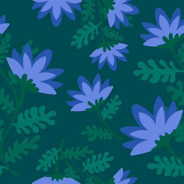 Квітковий Літній Безшовний Квітковий Візерунок Тканин Постільної Білизни Обгорткового Паперу — стокове фото