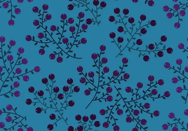 Herbst Blumen Nahtlose Beeren Muster Für Packpapier Und Stoffe Und — Stockfoto