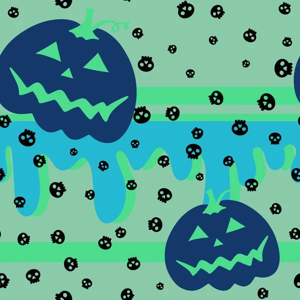 Cartoon Halloween Pumpkins Seamless Pattern Wrapping Paper Fabrics Kids Clothes — kuvapankkivalokuva