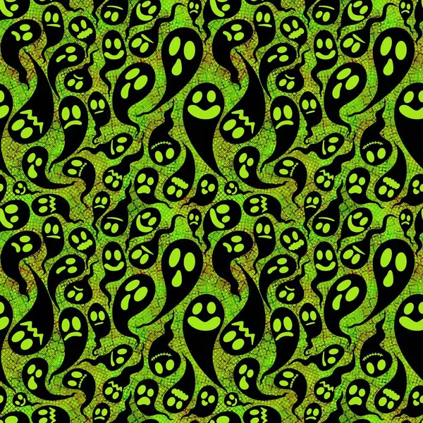 Halloween Ghost Nahtlose Cartoon Muster Zum Einwickeln Von Papier Und — Stockfoto