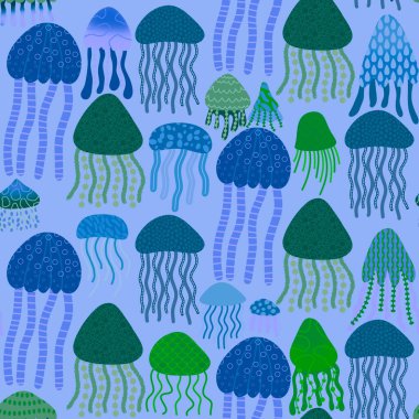 Yaz karikatüründeki hayvanlar kumaşlar, tekstil ve ambalaj kağıtları ve çocuk giysileri baskılar ve mayo giyer. Yüksek kaliteli illüstrasyon