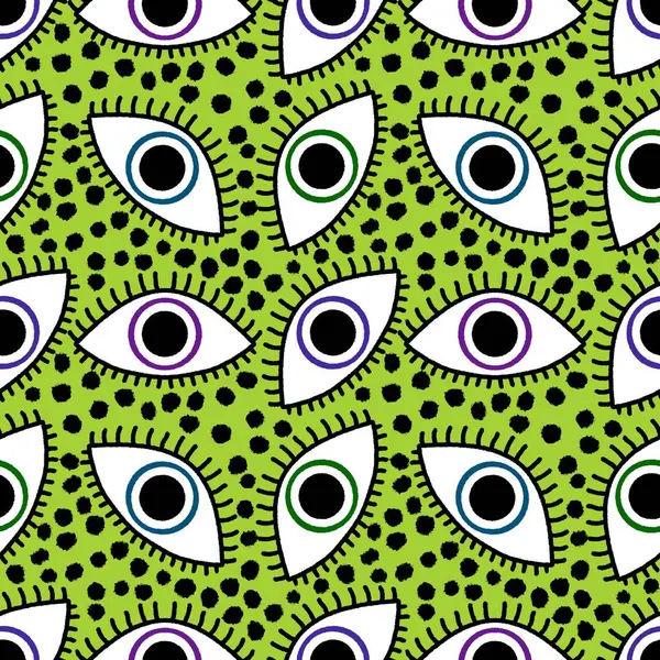 Abstrakte Ethnische Augen Mit Nahtlosem Muster Zum Einwickeln Von Papier — Stockfoto