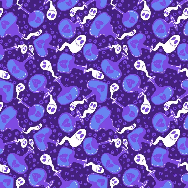 Halloween Seamless Witch Poison Bottle Pattern Wrapping Paper Fabrics Linens — Stock Photo, Image