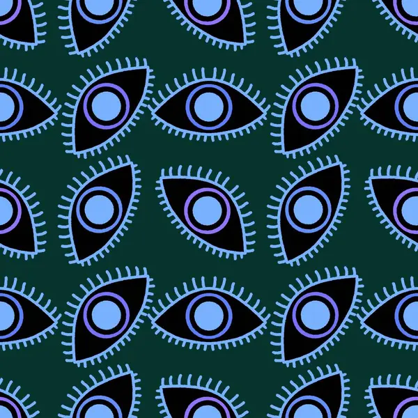 Abstrakcyjny Etniczne Oczy Bezszwowy Wzór Pakowania Papieru Tkanin Pościel Ubrania — Zdjęcie stockowe
