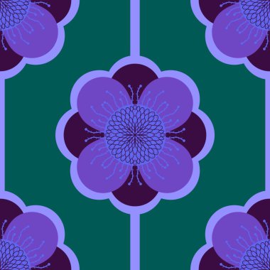 Kağıt, kumaş, çarşaf ve çocuk giysileri baskısı, ev dekorasyonu, şenlikli ambalaj ve aksesuarlar için geri dönüşümsüz geometrik flora deseni. Yüksek kaliteli illüstrasyon