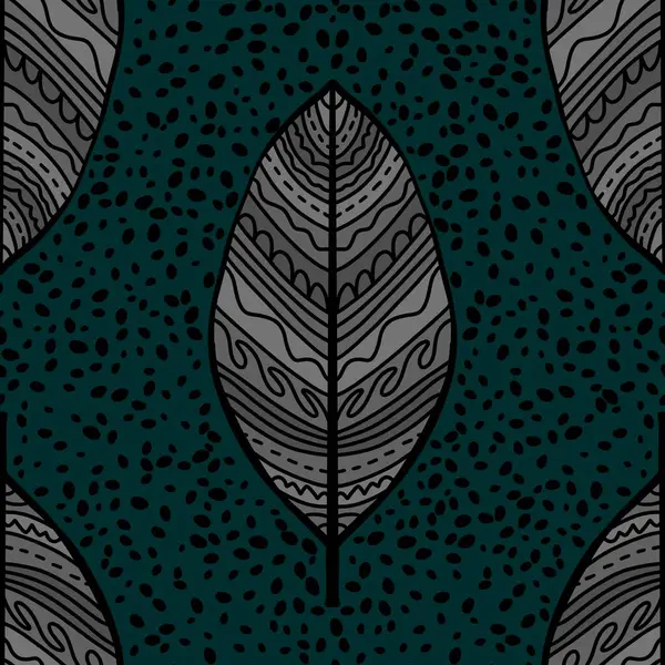 Abstract ethnic floral seamless leaves line art pattern for wrapping paper and fabrics and linens and kids clothes print and summer packaging and fashion textiles. High quality illustration