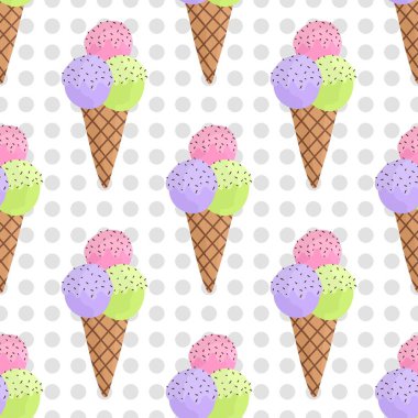 Duvar kağıtları, ambalaj kağıtları, kumaşlar, çocuk giysileri baskıları, şenlikli ambalajlar ve mayo tekstili için yaz çizgi filmlerinin dikişsiz dondurma kalıpları. Yüksek kaliteli illüstrasyon