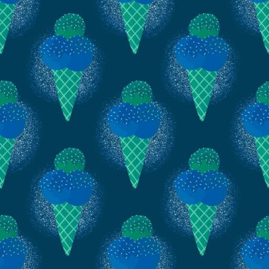 Duvar kağıtları, ambalaj kağıtları, kumaşlar, çocuk giysileri baskıları, şenlikli ambalajlar ve mayo tekstili için yaz çizgi filmlerinin dikişsiz dondurma kalıpları. Yüksek kaliteli illüstrasyon