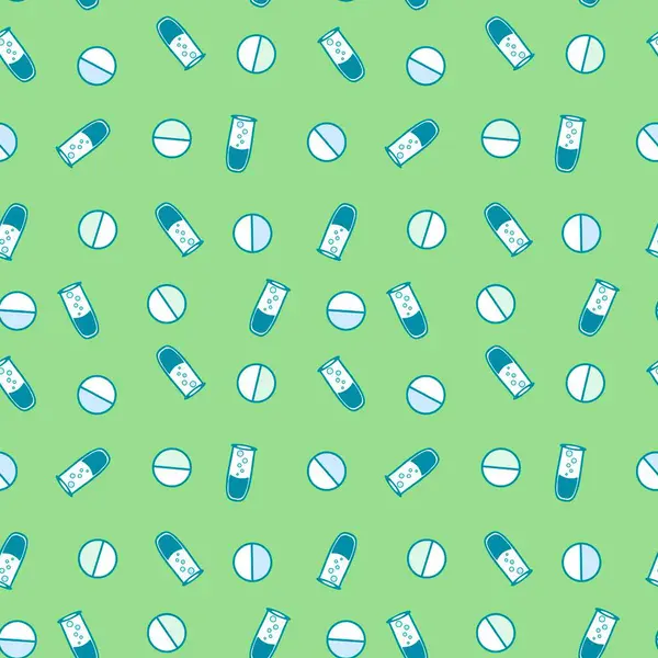 Medicine pills seamless doctors care pattern for wrapping paper and linens and fabrics and medicaments packaging and clinical accessories. High quality illustration