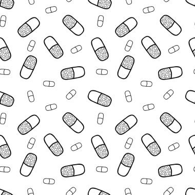 İlaç hapları, ambalaj kağıtları, çarşaflar, kumaşlar, ilaç paketleri ve klinik aksesuarlar için kusursuz doktorlar bakım kalıpları. Yüksek kaliteli illüstrasyon