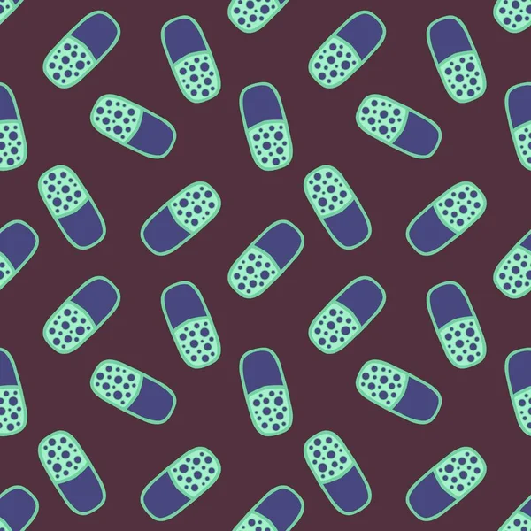 Medicine pills seamless doctors care pattern for wrapping paper and linens and fabrics and medicaments packaging and clinical accessories. High quality illustration