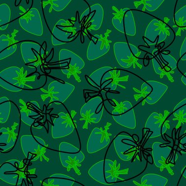 Kağıt ve kumaşlar ve çocuk giysileri baskısı, şenlik ambalajları ve mutfak aksesuarları için dikişsiz çilek deseni. Yüksek kaliteli illüstrasyon