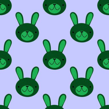 Paskalya hayvanları, ambalajsız tavşan desenleri, kumaşlar, çocuk giysileri baskıları, şenlikli ambalajlar ve çocuk aksesuarları. Yüksek kaliteli illüstrasyon