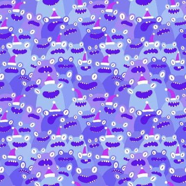 Noel hayvanları kağıt, kumaş, çarşaf, çocuk giysisi baskısı, kış aksesuarları ve yeni yıl ambalajları için kusursuz kurbağa desenleri. Yüksek kaliteli illüstrasyon