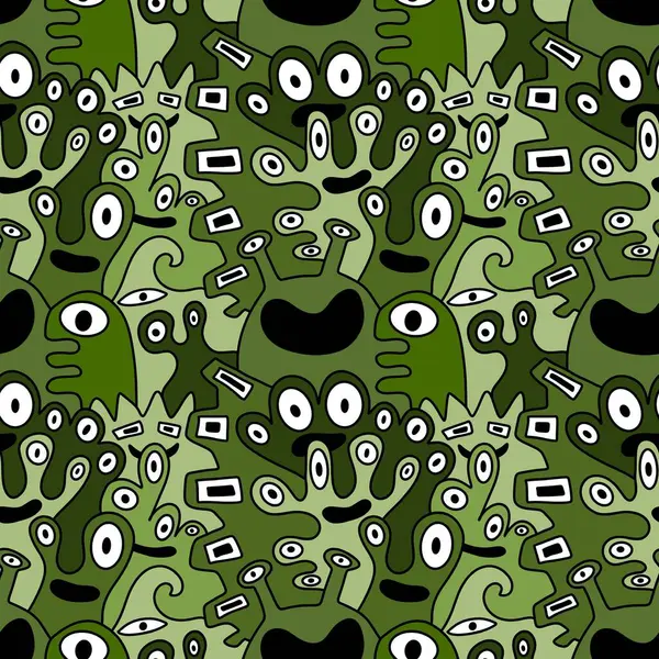 Cartoon retro monsters seamless Halloween pattern for wrapping paper and fabrics and linens and kids accessories and fashion textiles and festive packaging. High quality illustration