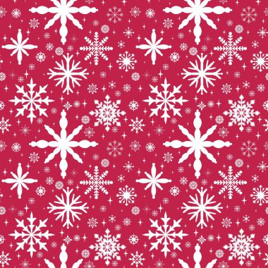 Noel buzları, kağıt, kumaş, çarşaf ve çocuk giysileri baskısı, yeni yıl paketleri ve şenlik aksesuarları için kusursuz kar taneleri deseni çizer. Yüksek kaliteli illüstrasyon