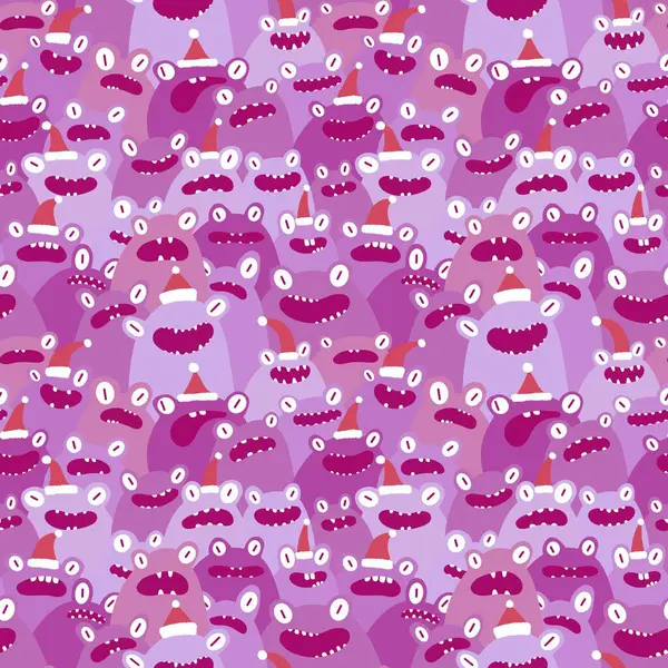 Christmas animals seamless frogs pattern for wrapping paper and fabrics and linens and kids clothes print and winter accessories and new year packaging. High quality illustration