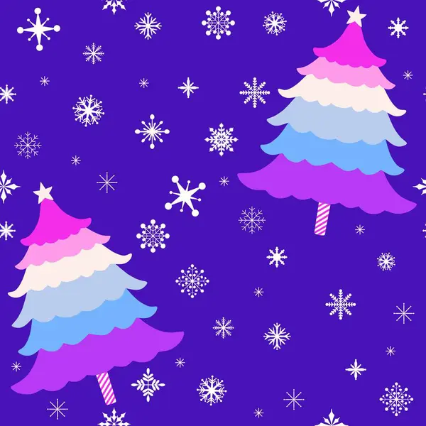 Christmas tree cartoon seamless colors pattern for wrapping paper and fabrics and kids clothes print and new year accessories and winter packaging and Noel party. High quality illustration