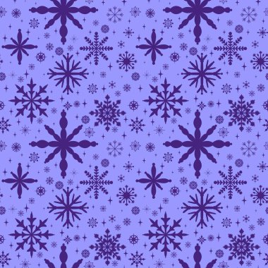 Noel buzları, kağıt, kumaş, çarşaf ve çocuk giysileri baskısı, yeni yıl paketleri ve şenlik aksesuarları için kusursuz kar taneleri deseni çizer. Yüksek kaliteli illüstrasyon