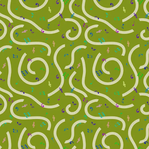 Music seamless notes pattern for wrapping paper and fabrics and linens and kids clothes print and festive packaging and party accessories. High quality illustration
