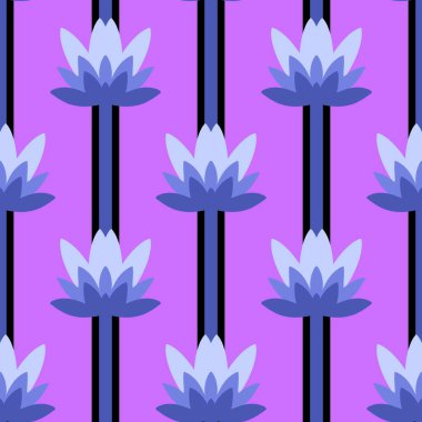 Yazın kumaşlar ve çarşaflar için dikişsiz geometrik çiçek deseni ve çocukların giysi baskısı ve şenlikli ambalajlar ve bahar aksesuarları ve tekstil. Yüksek kaliteli illüstrasyon