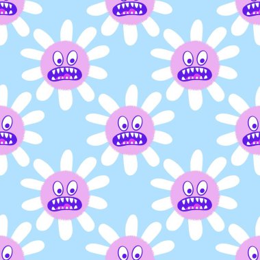 Çizgi filmdeki çiçeksiz çiçek ve kumaşlar ve çarşaflar için kelebek deseni ve çocuk giysileri baskısı ve şenlik ambalajı ve yaz aksesuarları. Yüksek kalite fotoğraf