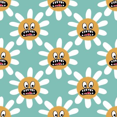 Çizgi filmdeki çiçeksiz çiçek ve kumaşlar ve çarşaflar için kelebek deseni ve çocuk giysileri baskısı ve şenlik ambalajı ve yaz aksesuarları. Yüksek kalite fotoğraf