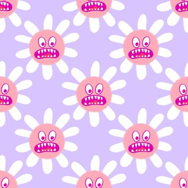 Çizgi filmdeki çiçeksiz çiçek ve kumaşlar ve çarşaflar için kelebek deseni ve çocuk giysileri baskısı ve şenlik ambalajı ve yaz aksesuarları. Yüksek kalite fotoğraf