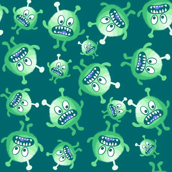 Cartoon monsters seamless fluffy aliens pattern for wrapping paper and fabrics and linens and kids clothes print and festive packaging. High quality illustration