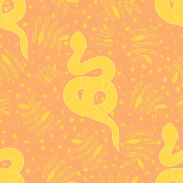 Cartoon animals seamless snakes pattern for wrapping paper and fabrics and kids clothes print and summer accessories and new year 2025 packaging and fabrics textiles. High quality illustration
