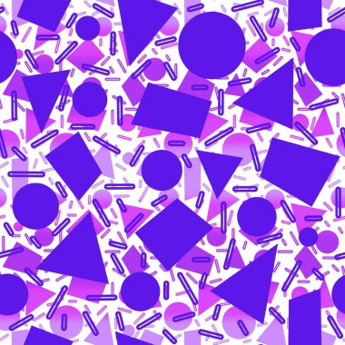 Geometrik dikişsiz kare ve üçgen ve daire deseni. Paket kağıdı, kumaş ve okul defterleri ve çocuk giysileri baskısı ve şenlikli paketleme ve parti aksesuarları için. Yüksek kalite fotoğraf