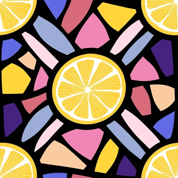 Summer fruit seamless lemon pattern for wrapping paper and fabrics and linens and kids clothes print and festive packaging and party accessories. High quality illustration