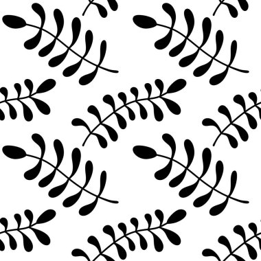 Soyut çiçeksiz dallar ve ambalaj kağıtları, kumaşlar, çarşaflar, parti aksesuarları, çocuk kıyafetleri baskıları ve yaz ambalajları için desenler. Yüksek kaliteli illüstrasyon