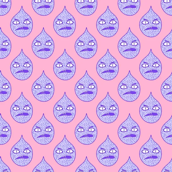 Cartoon retro water rain drops seamless weather pattern for wrapping paper and fabrics and linens and kids clothes and autumn accessories and summer print. High quality illustration